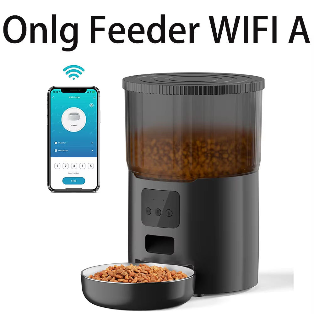 Smart 4L Pet Feeder & Water Dispenser - Automatic Dog & Cat Food and Drink Station with WiFi Connectivity