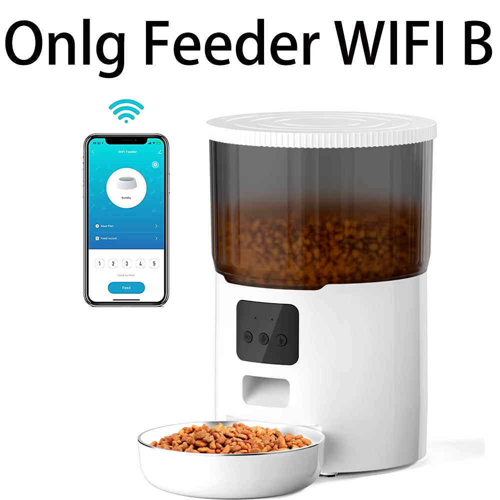 Smart 4L Pet Feeder & Water Dispenser - Automatic Dog & Cat Food and Drink Station with WiFi Connectivity