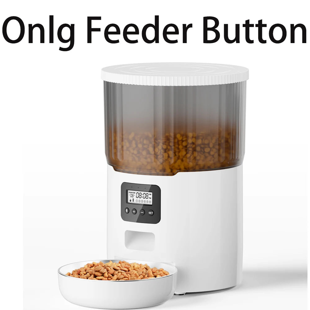 Smart 4L Pet Feeder & Water Dispenser - Automatic Dog & Cat Food and Drink Station with WiFi Connectivity